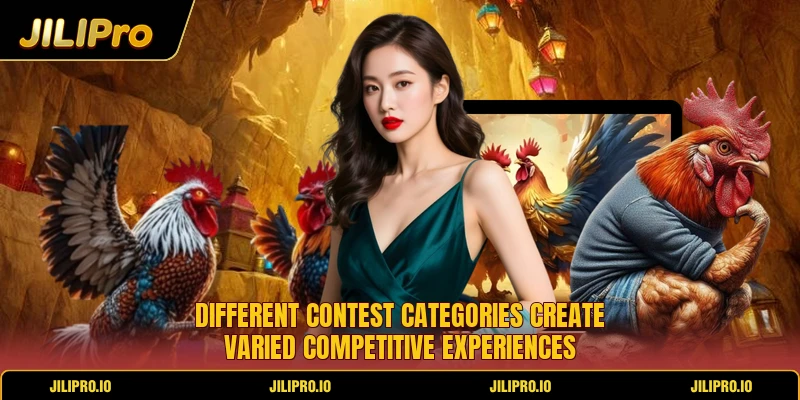Different contest categories create varied competitive experiences Different contest categories create varied competitive experiences