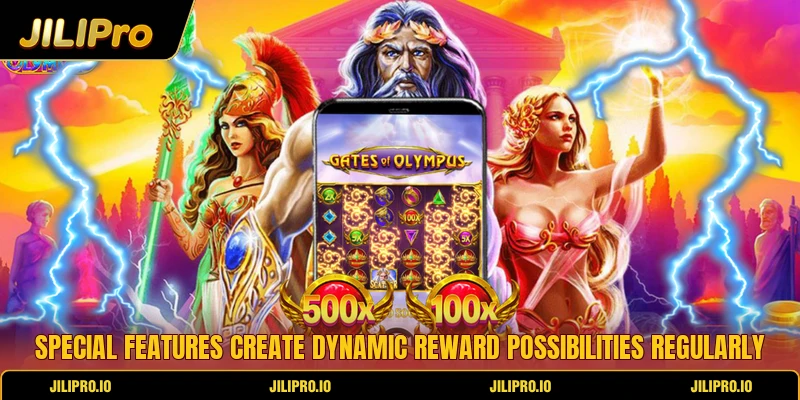 Special features create dynamic reward possibilities regularly
