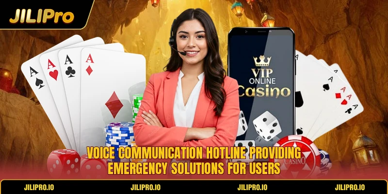Voice communication hotline providing emergency solutions for users